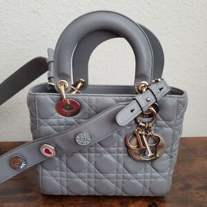Dior Lambskin Cannage Small My ABC Dior Lady Dior Grey